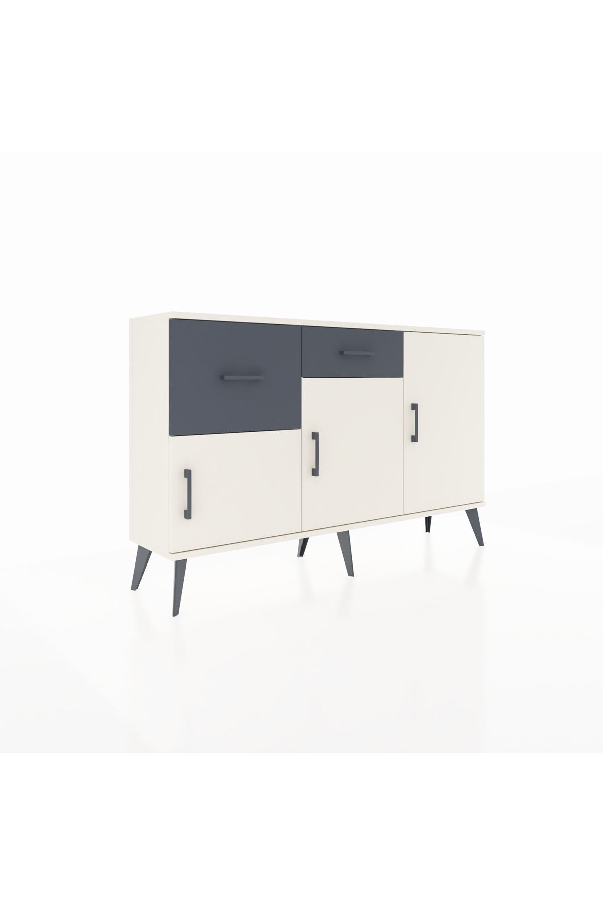 Arges Konsol 3 Raflı 2 Çekmeceli 3 Kapaklı 132x30x83 - S144M009V05A