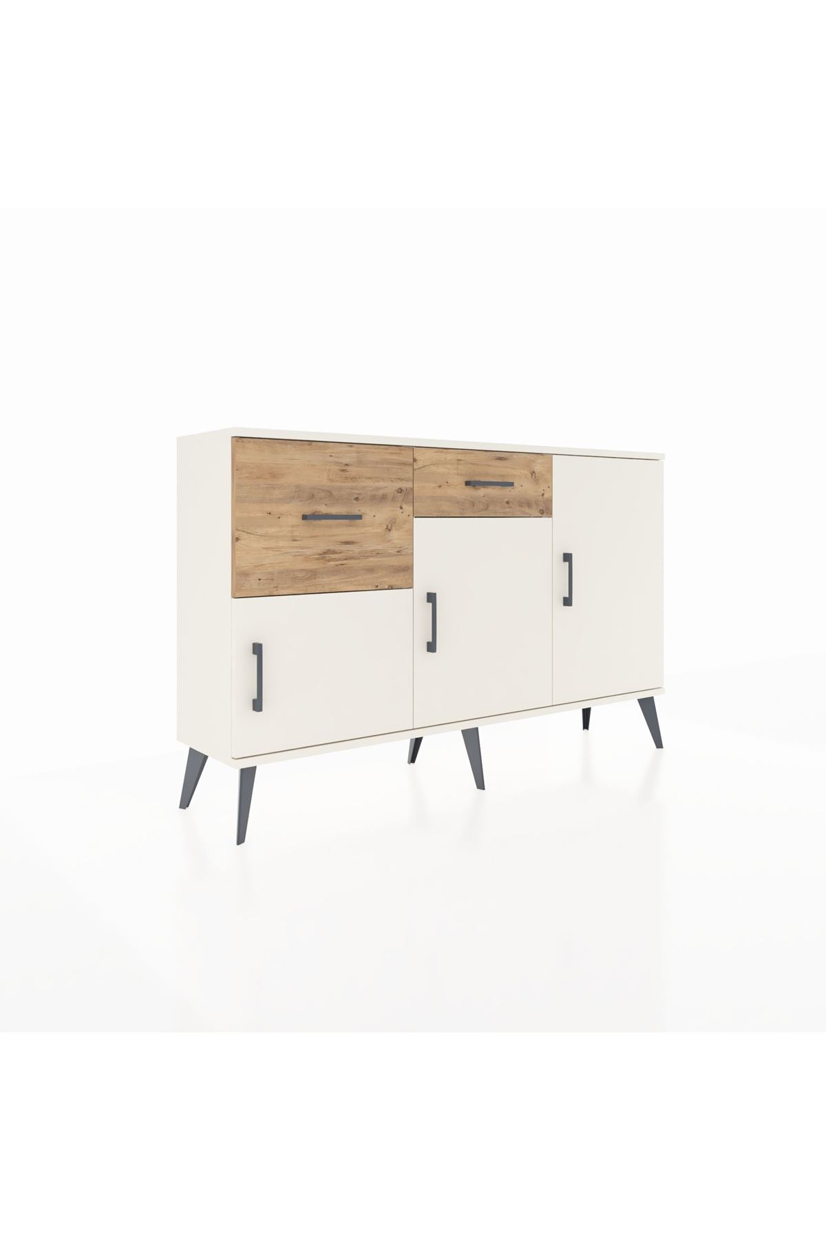 Arges Konsol 3 Raflı 2 Çekmeceli 3 Kapaklı 132x30x83 - S144M009V06A