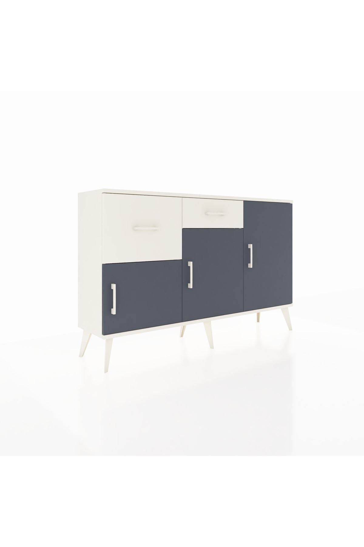 Arges Konsol 3 Raflı 2 Çekmeceli 3 Kapaklı 132x30x83 - S144M009V07A