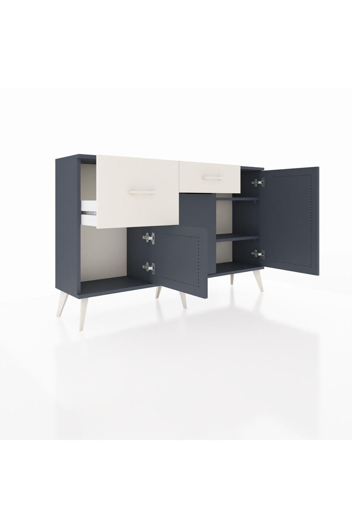 Arges Konsol 3 Raflı 2 Çekmeceli 3 Kapaklı 132x30x83 - S144M009V16A
