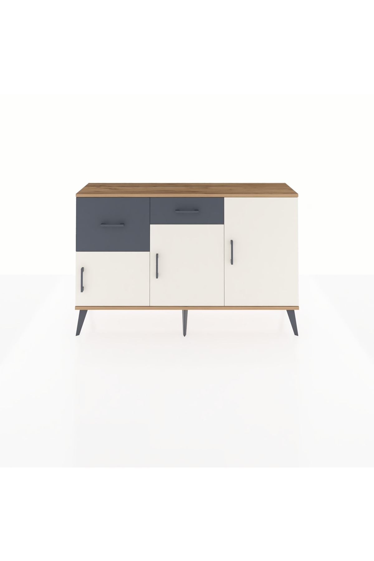 Arges Konsol 3 Raflı 2 Çekmeceli 3 Kapaklı 132x30x83 - S144M009V23A