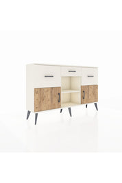 Arges Konsol Tek Raflı 3 Çekmeceli 3 Kapaklı 132x30x83 - S144M010V01A