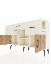 Arges Konsol Tek Raflı 3 Çekmeceli 3 Kapaklı 132x30x83 - S144M010V01A