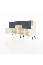 Arges Konsol Tek Raflı 3 Çekmeceli 3 Kapaklı 132x30x83 - S144M010V05A