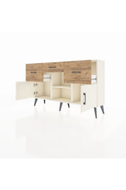 Arges Konsol Tek Raflı 3 Çekmeceli 3 Kapaklı 132x30x83 - S144M010V06A
