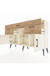 Arges Konsol Tek Raflı 3 Çekmeceli 3 Kapaklı 132x30x83 - S144M010V06A