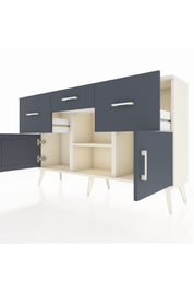 Arges Konsol Tek Raflı 3 Çekmeceli 3 Kapaklı 132x30x83 - S144M010V08A