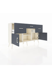 Arges Konsol Tek Raflı 3 Çekmeceli 3 Kapaklı 132x30x83 - S144M010V08A