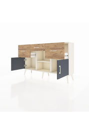 Arges Konsol Tek Raflı 3 Çekmeceli 3 Kapaklı 132x30x83 - S144M010V09A