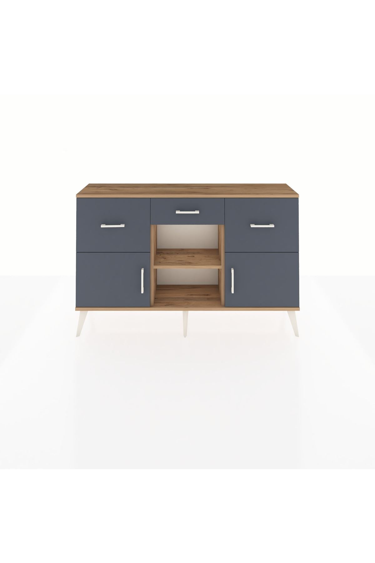 Arges Konsol Tek Raflı 3 Çekmeceli 3 Kapaklı 132x30x83 - S144M010V26A