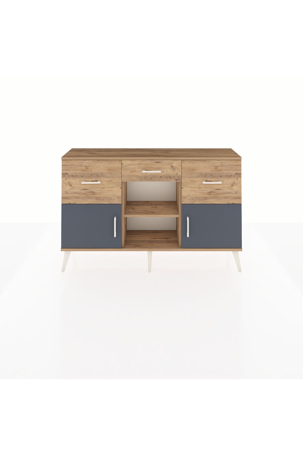 Arges Konsol Tek Raflı 3 Çekmeceli 3 Kapaklı 132x30x83 - S144M010V27A