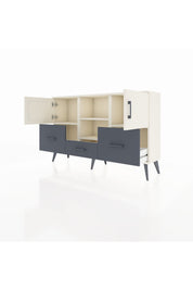 Arges Konsol 4 Raflı 3 Çekmeceli 3 Kapaklı 132x30x83 - S144M011V05A