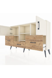 Arges Konsol 4 Raflı 3 Çekmeceli 3 Kapaklı 132x30x83 - S144M011V06A