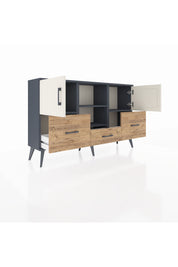 Arges Konsol 4 Raflı 3 Çekmeceli 3 Kapaklı 132x30x83 - S144M011V15A