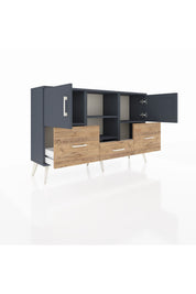 Arges Konsol 4 Raflı 3 Çekmeceli 3 Kapaklı 132x30x83 - S144M011V18A