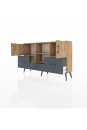 Arges Konsol 4 Raflı 3 Çekmeceli 3 Kapaklı 132x30x83 - S144M011V20A