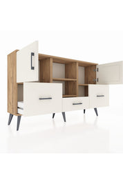 Arges Konsol 4 Raflı 3 Çekmeceli 3 Kapaklı 132x30x83 - S144M011V22A