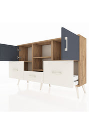Arges Konsol 4 Raflı 3 Çekmeceli 3 Kapaklı 132x30x83 - S144M011V25A
