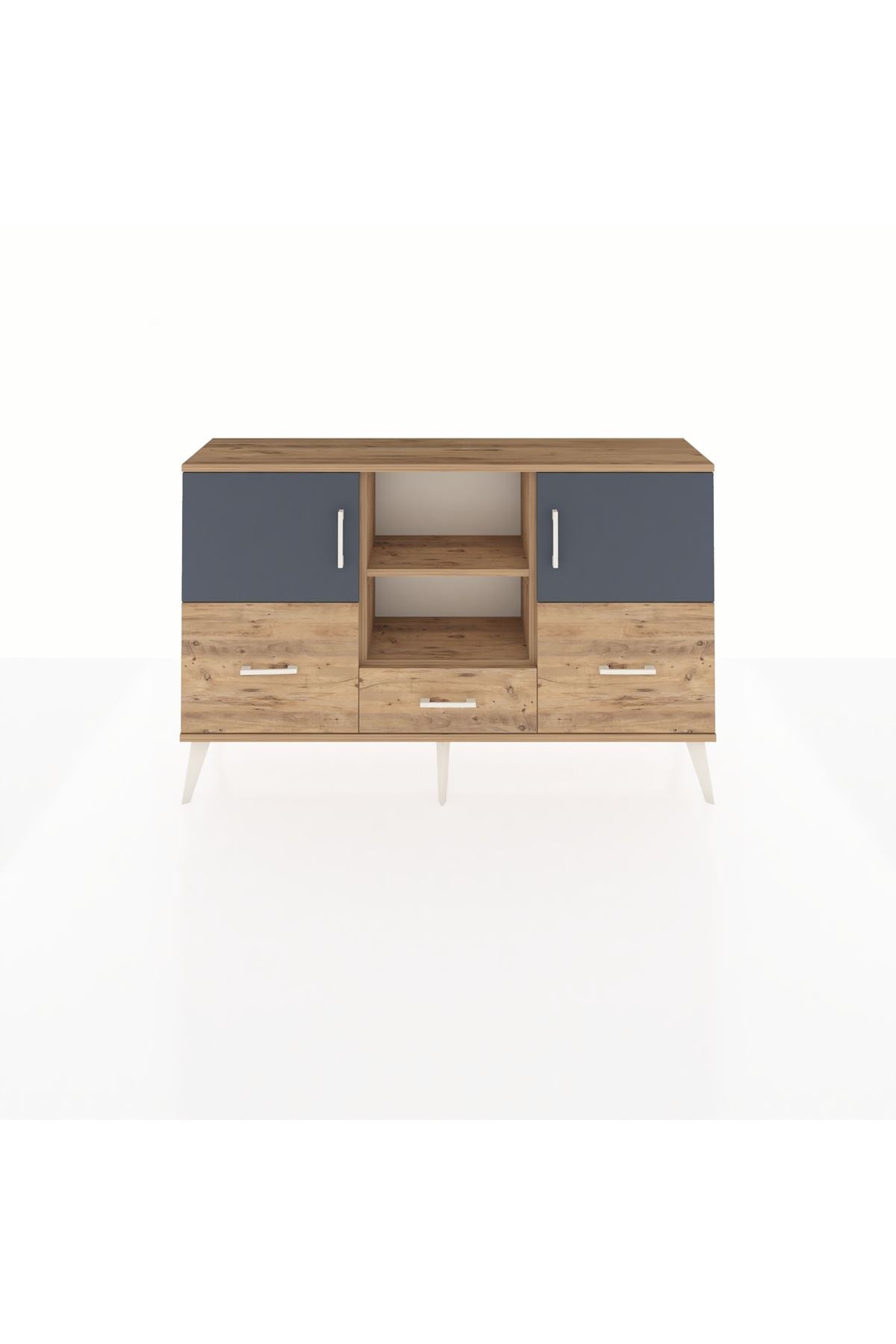 Arges Konsol 4 Raflı 3 Çekmeceli 3 Kapaklı 132x30x83 - S144M011V27A