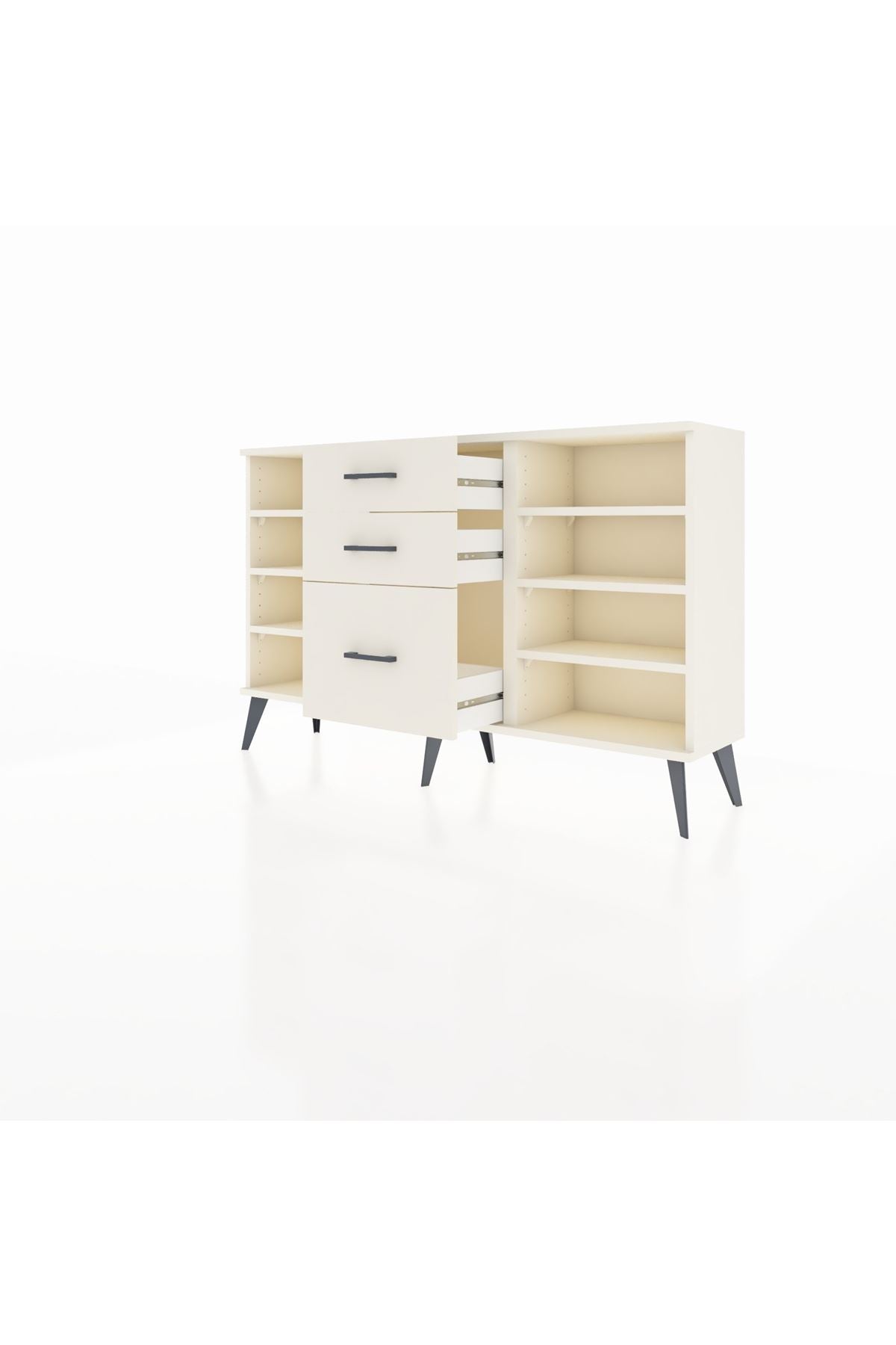 Arges Konsol 6 Raflı 3 Çekmeceli 132x30x83 - S144M012V04A