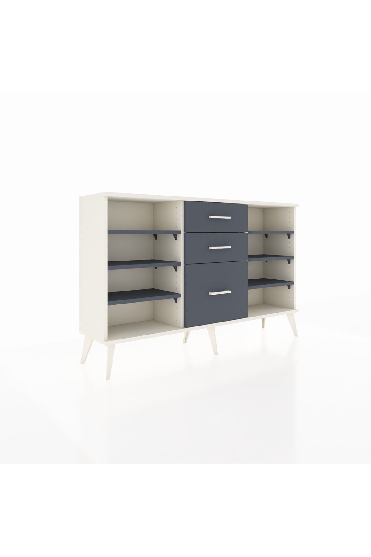 Arges Konsol 6 Raflı 3 Çekmeceli 132x30x83 - S144M012V08A