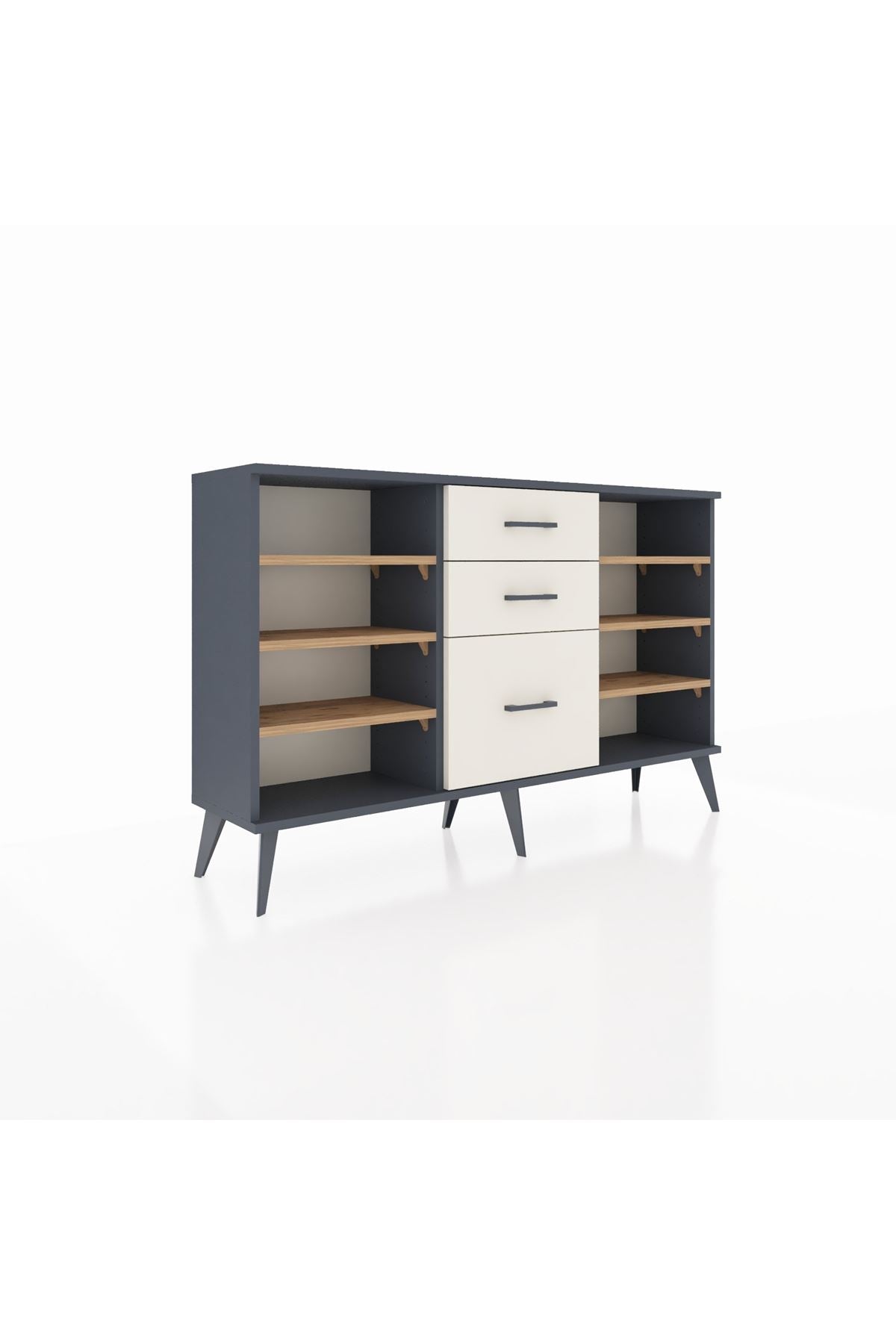 Arges Konsol 6 Raflı 3 Çekmeceli 132x30x83 - S144M012V10A