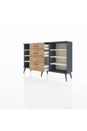 Arges Konsol 6 Raflı 3 Çekmeceli 132x30x83 - S144M012V15A