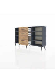 Arges Konsol 6 Raflı 3 Çekmeceli 132x30x83 - S144M012V18A
