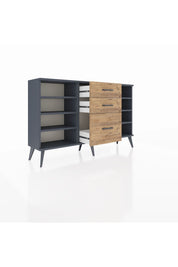 Arges Konsol 6 Raflı 3 Çekmeceli 132x30x83 - S144M012V18A