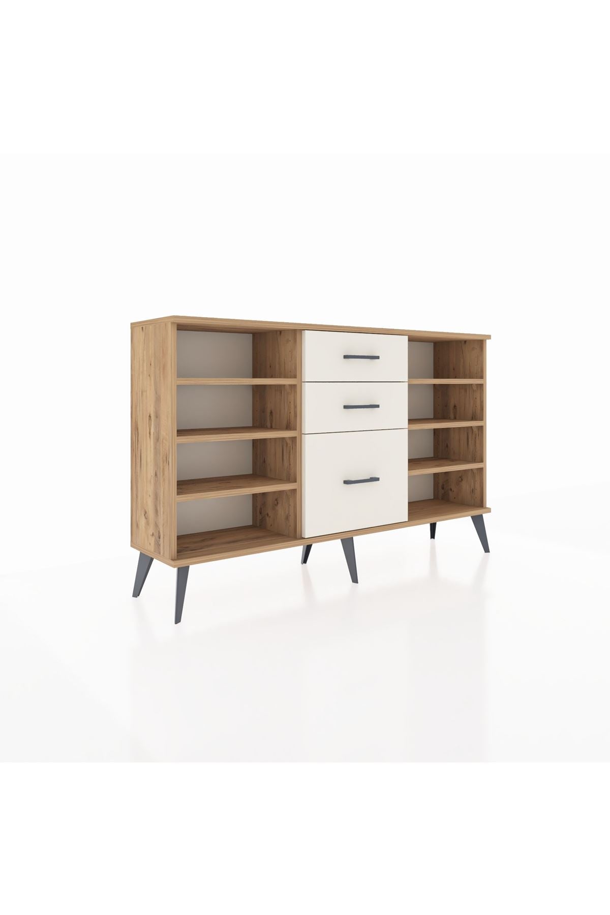 Arges Konsol 6 Raflı 3 Çekmeceli 132x30x83 - S144M012V19A