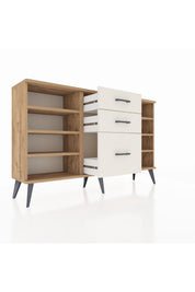 Arges Konsol 6 Raflı 3 Çekmeceli 132x30x83 - S144M012V19A
