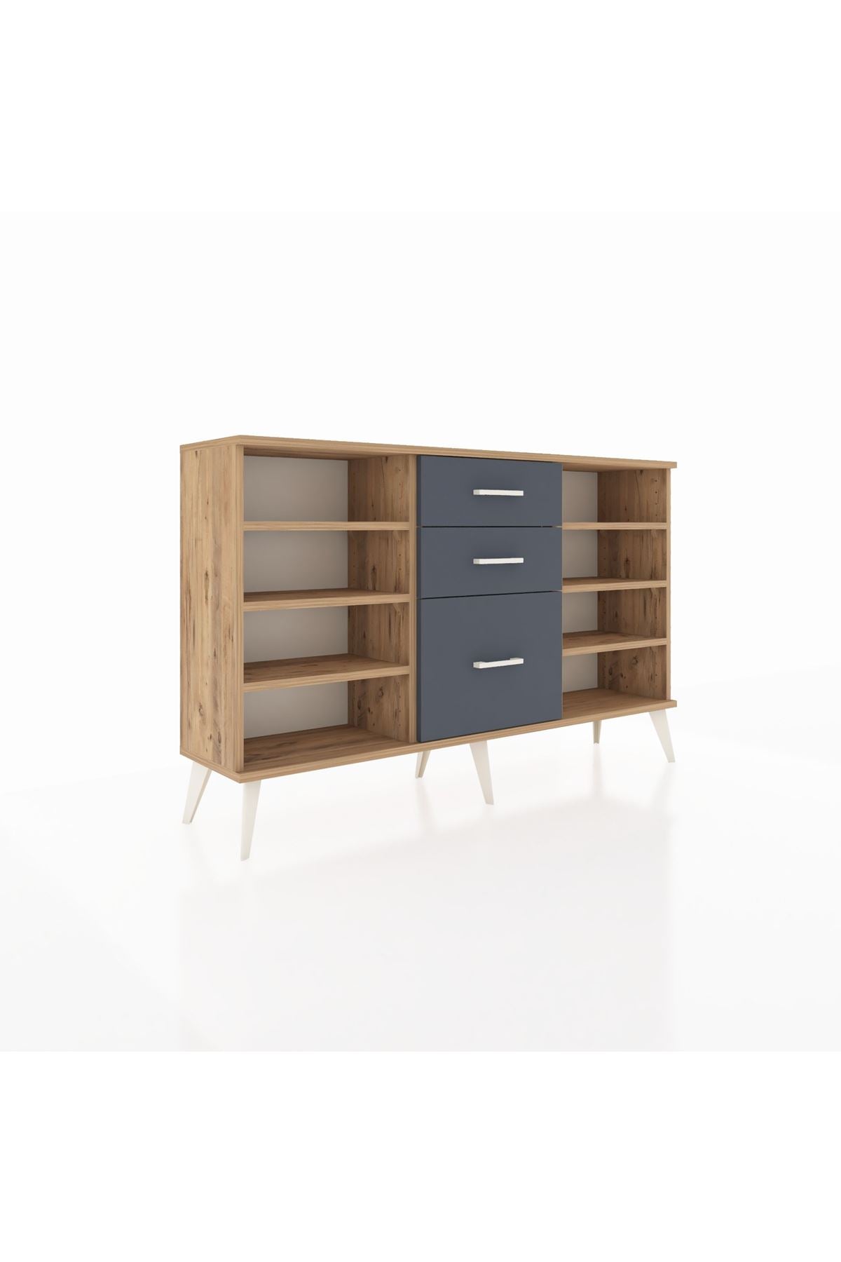 Arges Konsol 6 Raflı 3 Çekmeceli 132x30x83 - S144M012V20A