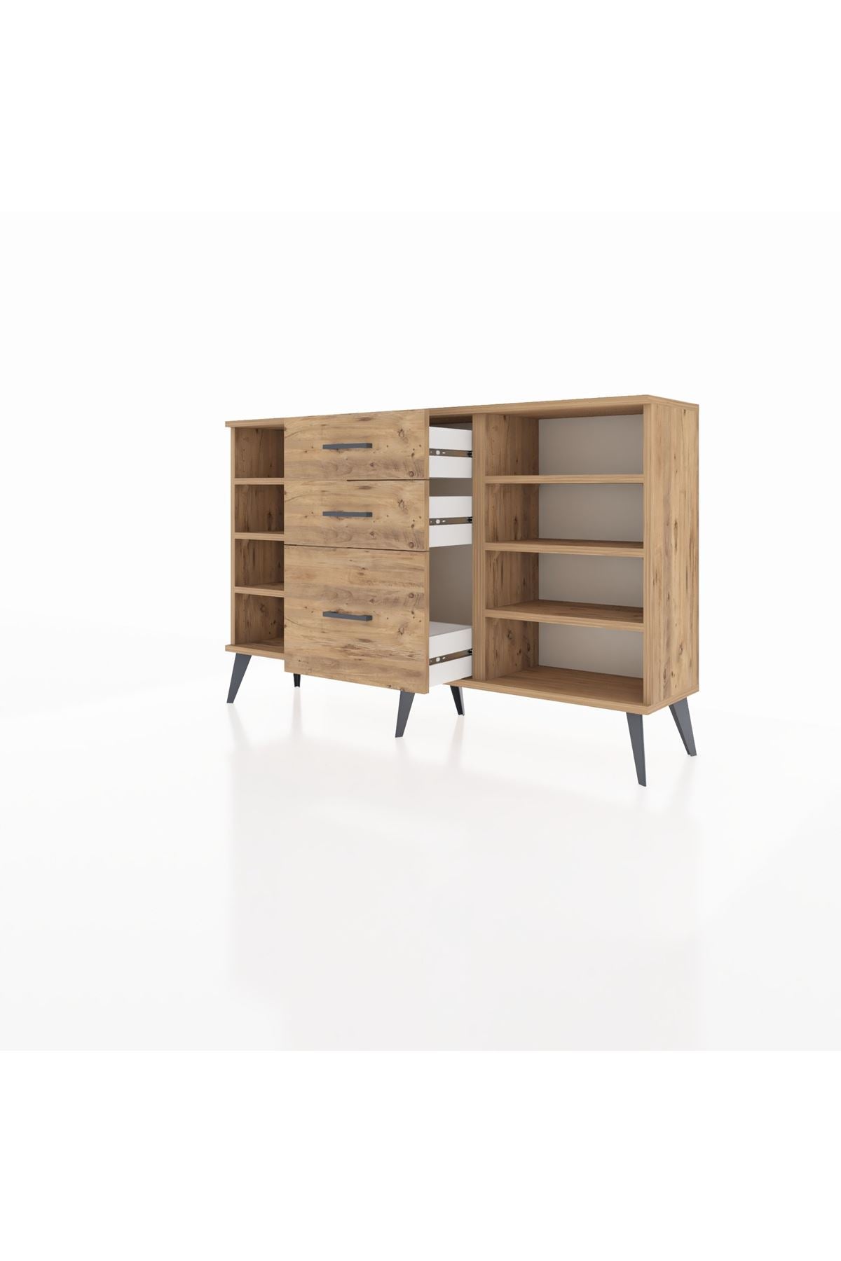 Arges Konsol 6 Raflı 3 Çekmeceli 132x30x83 - S144M012V21A