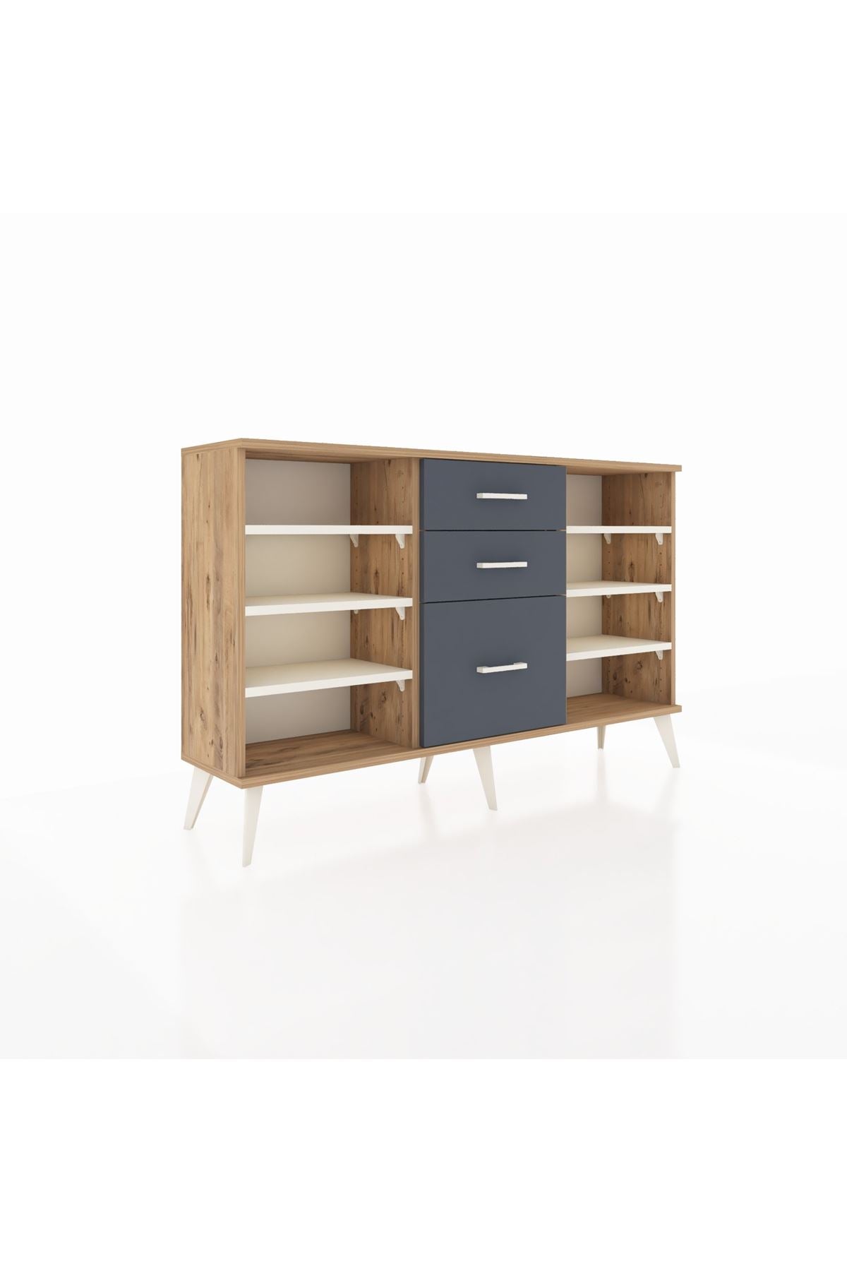 Arges Konsol 6 Raflı 3 Çekmeceli 132x30x83 - S144M012V23A