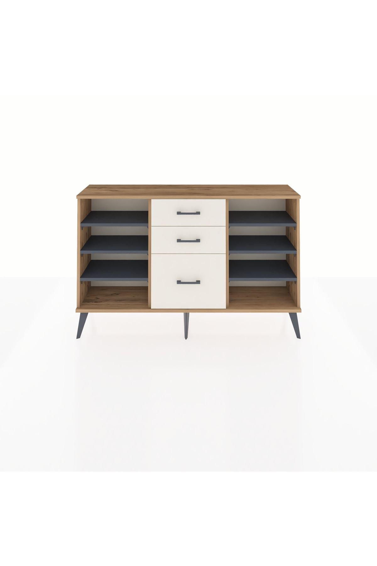 Arges Konsol 6 Raflı 3 Çekmeceli 132x30x83 - S144M012V25A