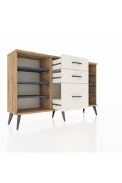 Arges Konsol 6 Raflı 3 Çekmeceli 132x30x83 - S144M012V25A