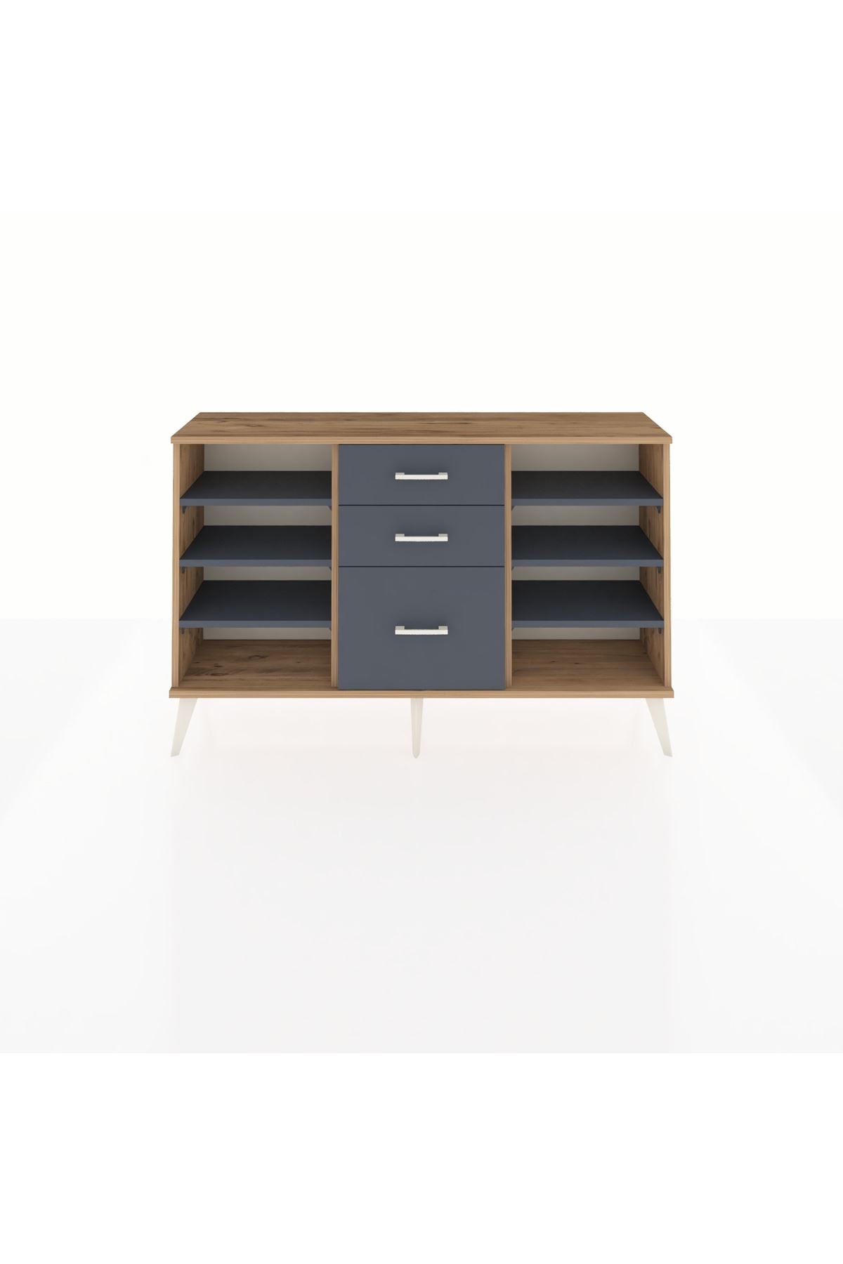 Arges Konsol 6 Raflı 3 Çekmeceli 132x30x83 - S144M012V26A