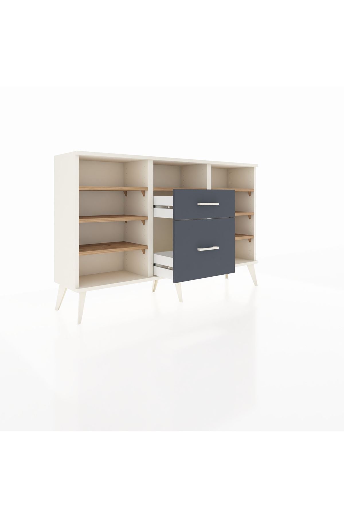 Arges Konsol 7 Raflı 2 Çekmeceli 132x30x83 - S144M013V02A