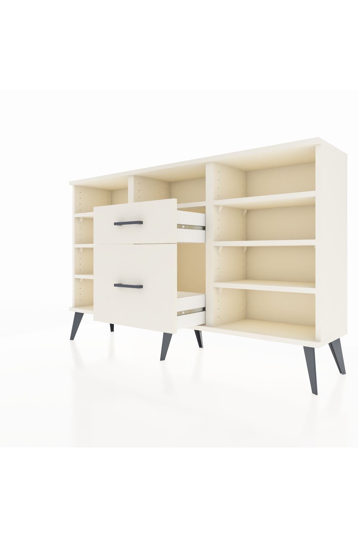 Arges Konsol 7 Raflı 2 Çekmeceli 132x30x83 - S144M013V04A