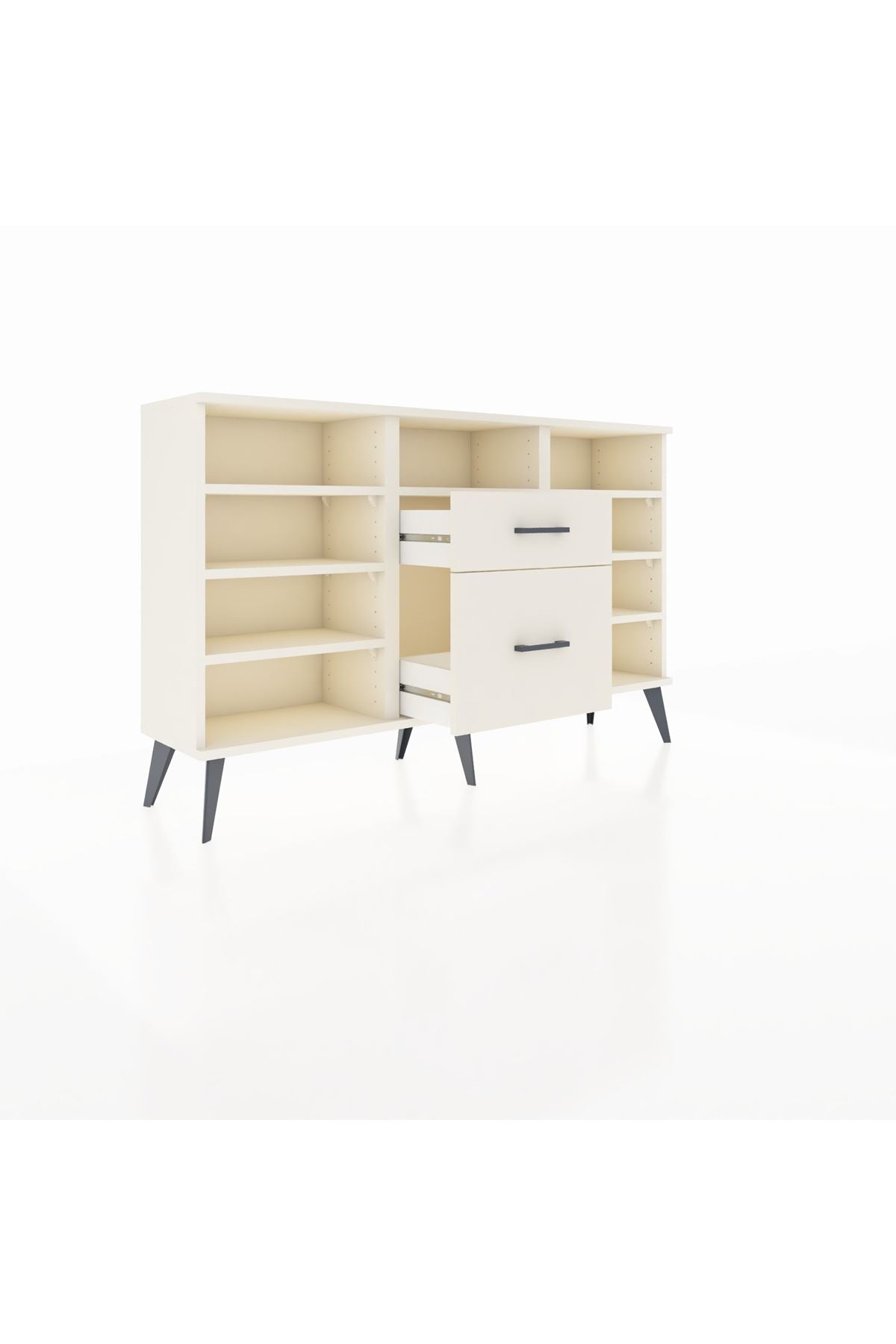 Arges Konsol 7 Raflı 2 Çekmeceli 132x30x83 - S144M013V04A