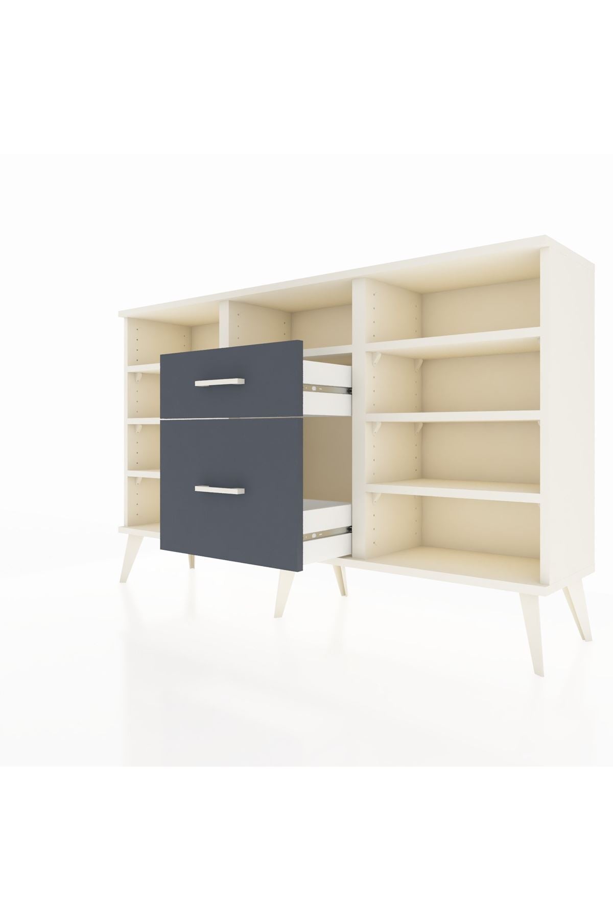 Arges Konsol 7 Raflı 2 Çekmeceli 132x30x83 - S144M013V05A
