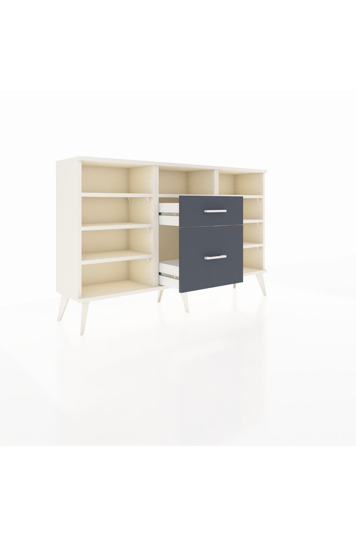 Arges Konsol 7 Raflı 2 Çekmeceli 132x30x83 - S144M013V05A