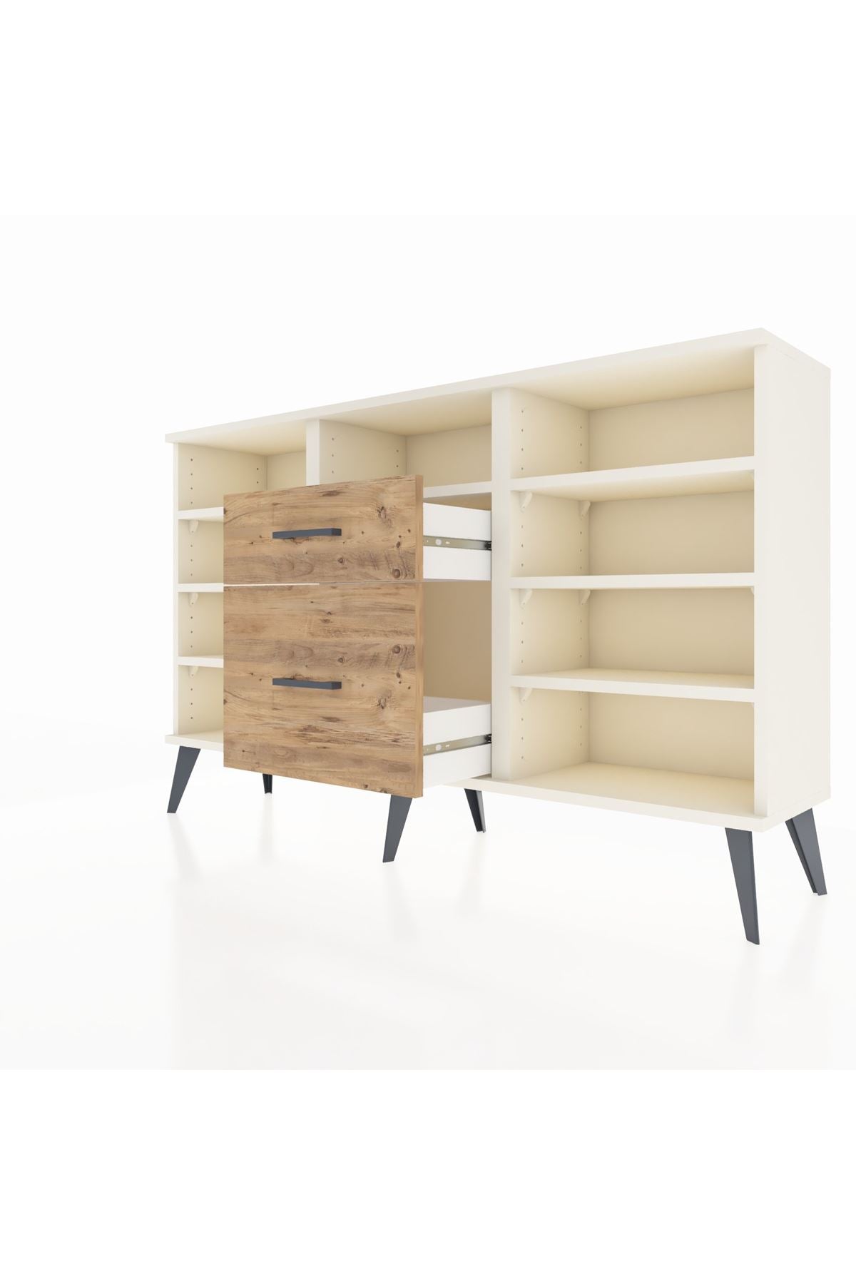 Arges Konsol 7 Raflı 2 Çekmeceli 132x30x83 - S144M013V06A
