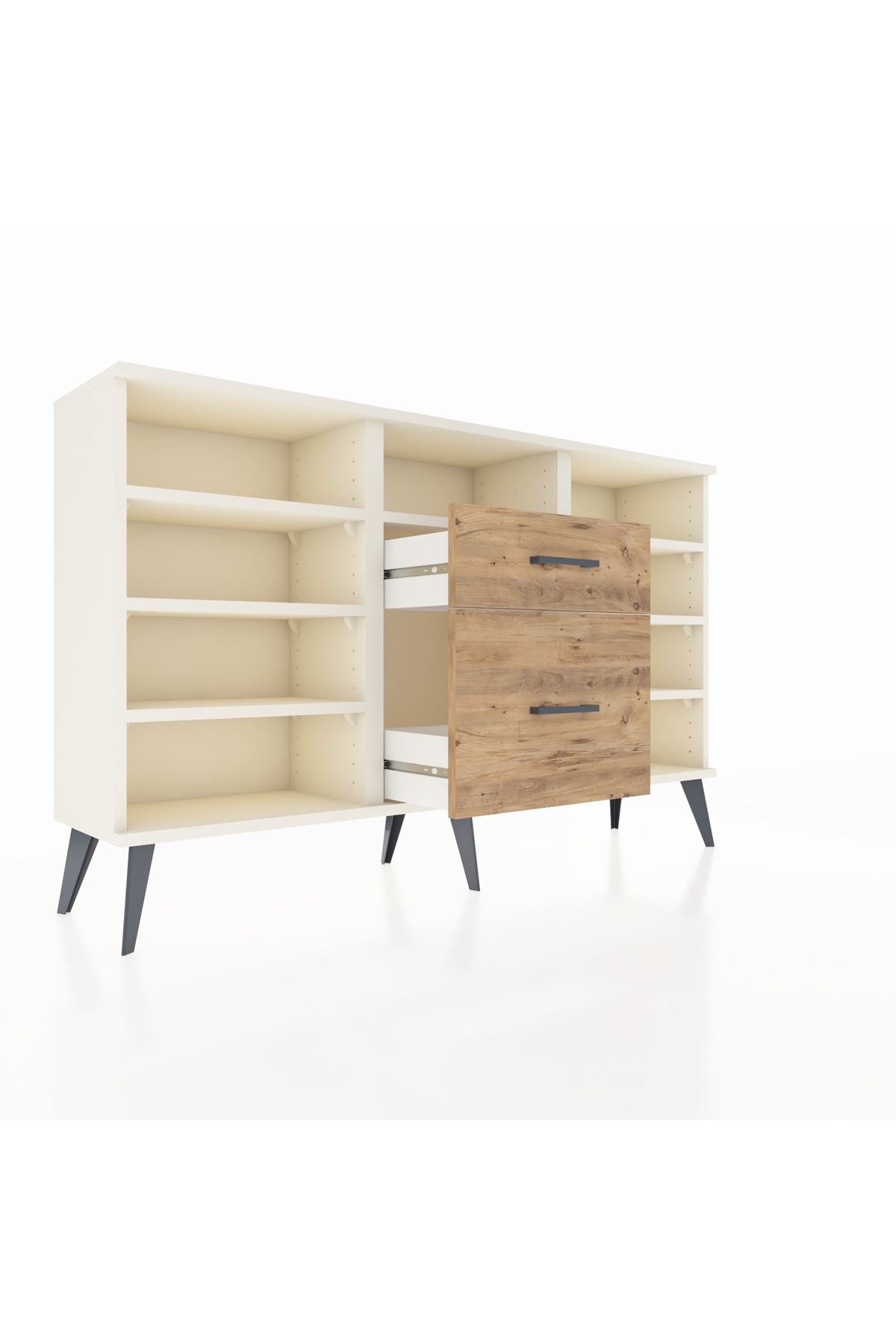 Arges Konsol 7 Raflı 2 Çekmeceli 132x30x83 - S144M013V06A