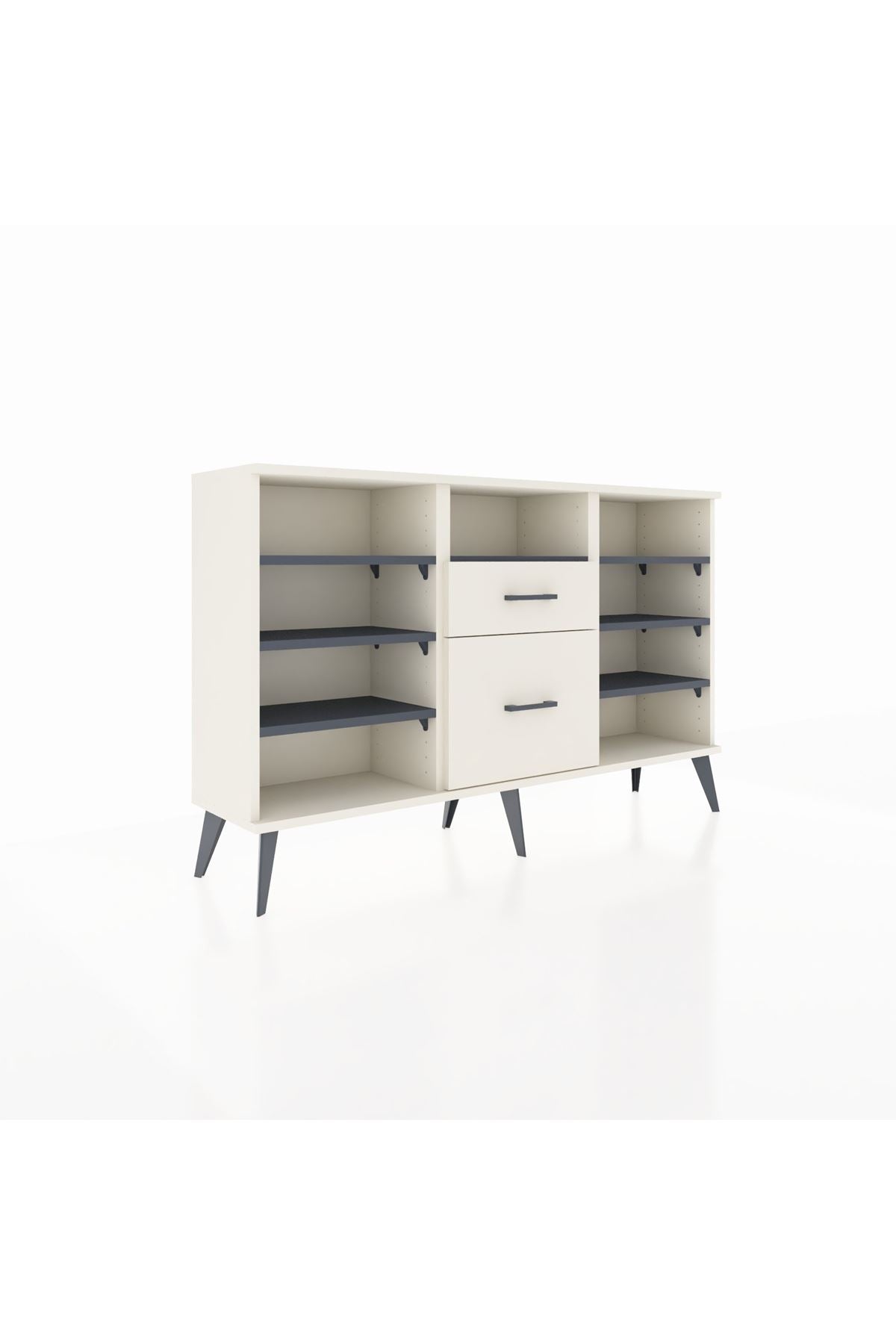 Arges Konsol 7 Raflı 2 Çekmeceli 132x30x83 - S144M013V07A