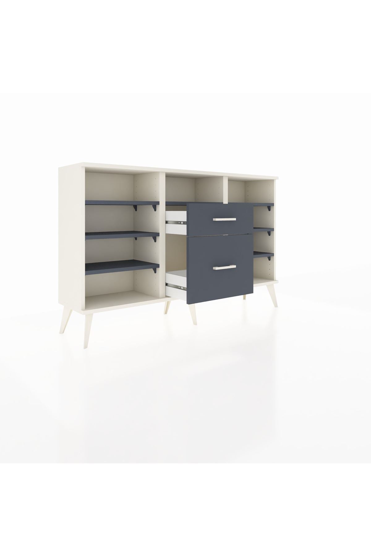 Arges Konsol 7 Raflı 2 Çekmeceli 132x30x83 - S144M013V08A