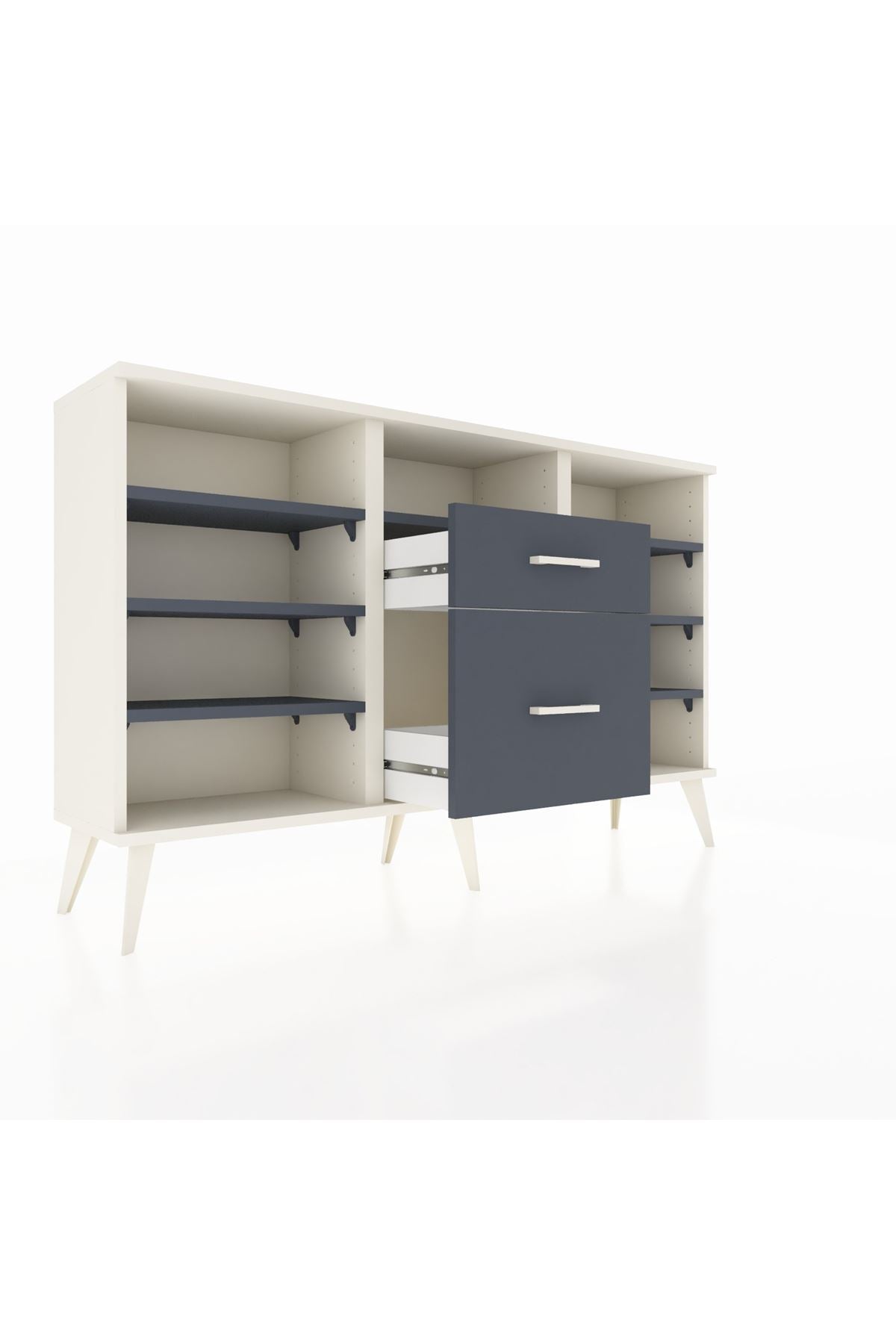 Arges Konsol 7 Raflı 2 Çekmeceli 132x30x83 - S144M013V08A