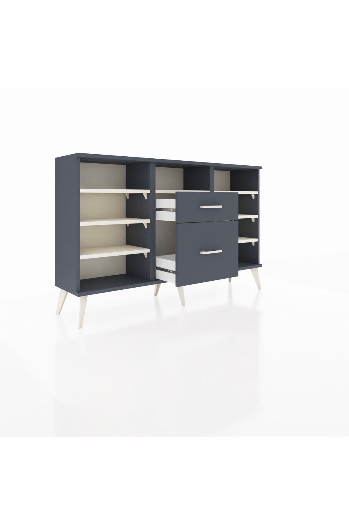 Arges Konsol 7 Raflı 2 Çekmeceli 132x30x83 - S144M013V14A