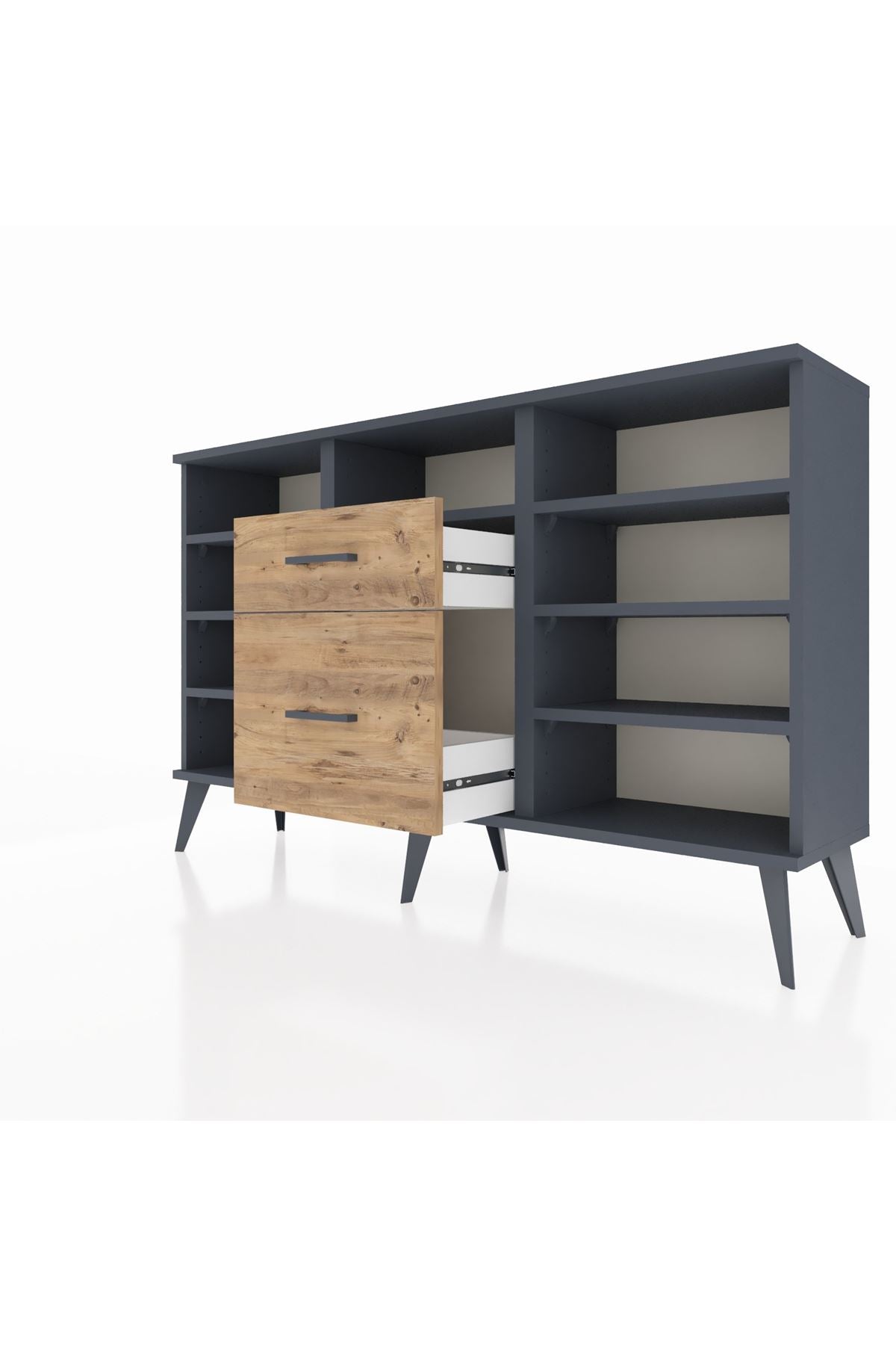 Arges Konsol 7 Raflı 2 Çekmeceli 132x30x83 - S144M013V18A