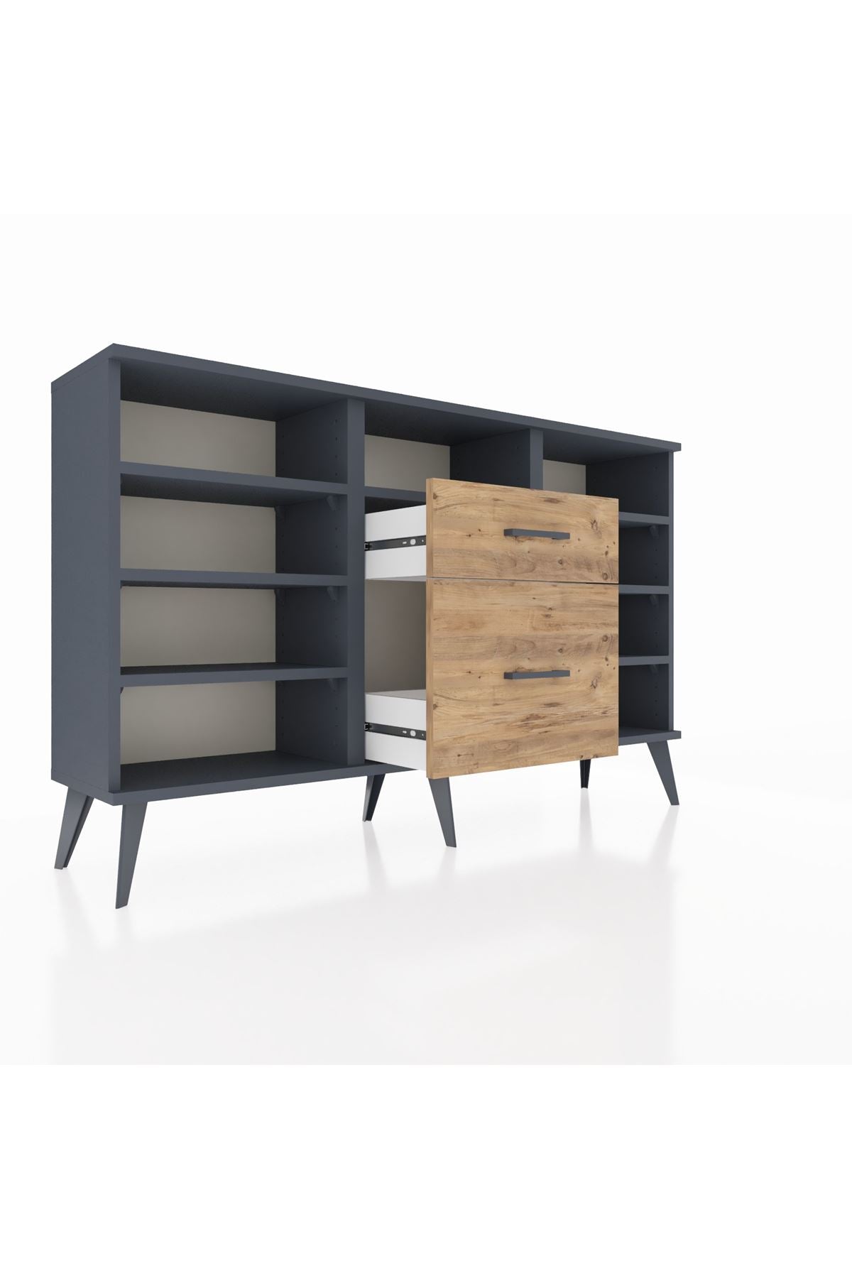 Arges Konsol 7 Raflı 2 Çekmeceli 132x30x83 - S144M013V18A